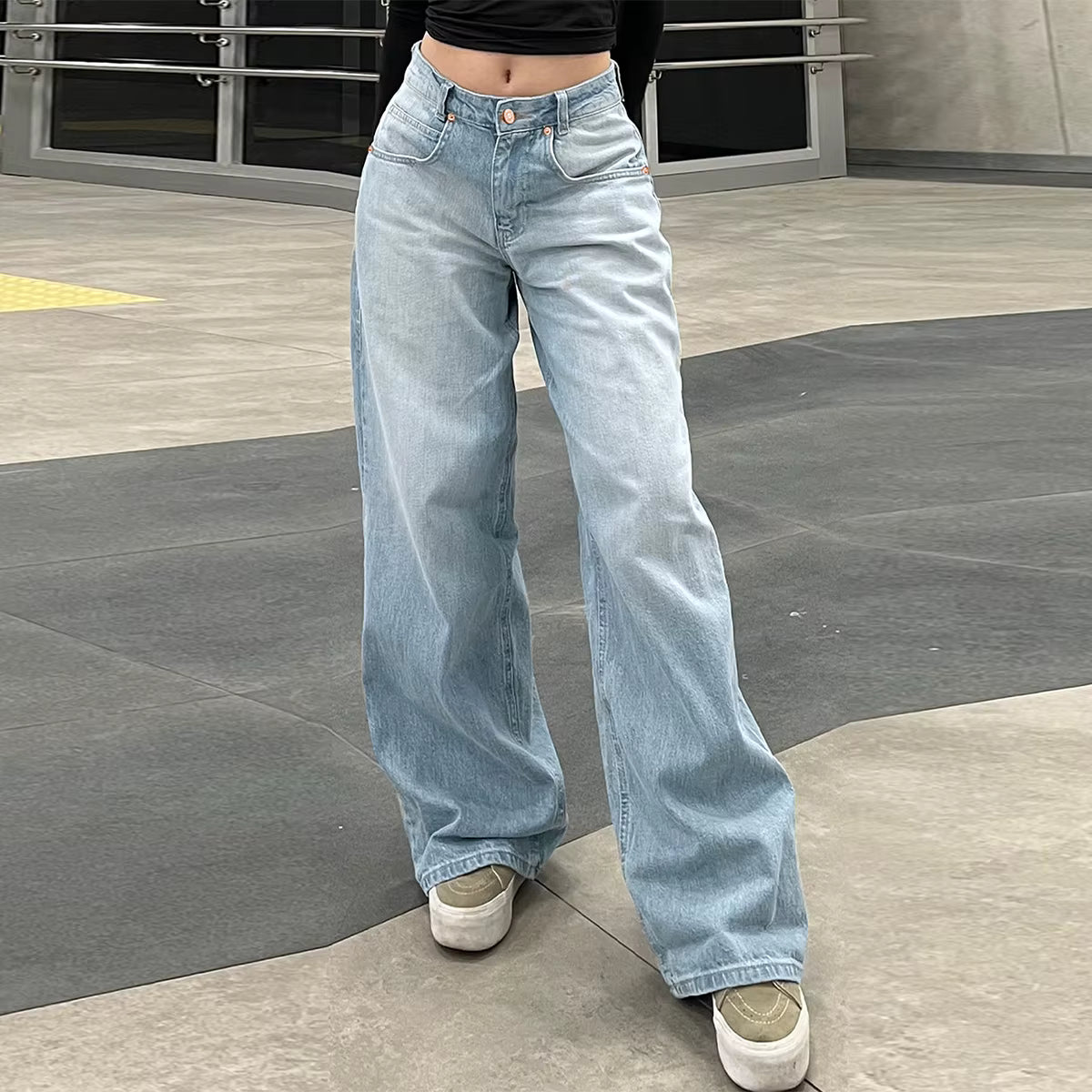 Viral Wide-Leg Baggy Jeans – Everyday Comfort Fit